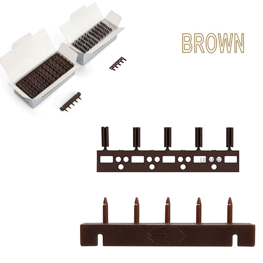 Brown 6D-3 Hair Extension Buckles Reusable Connectors for Brunette Hair Extensions