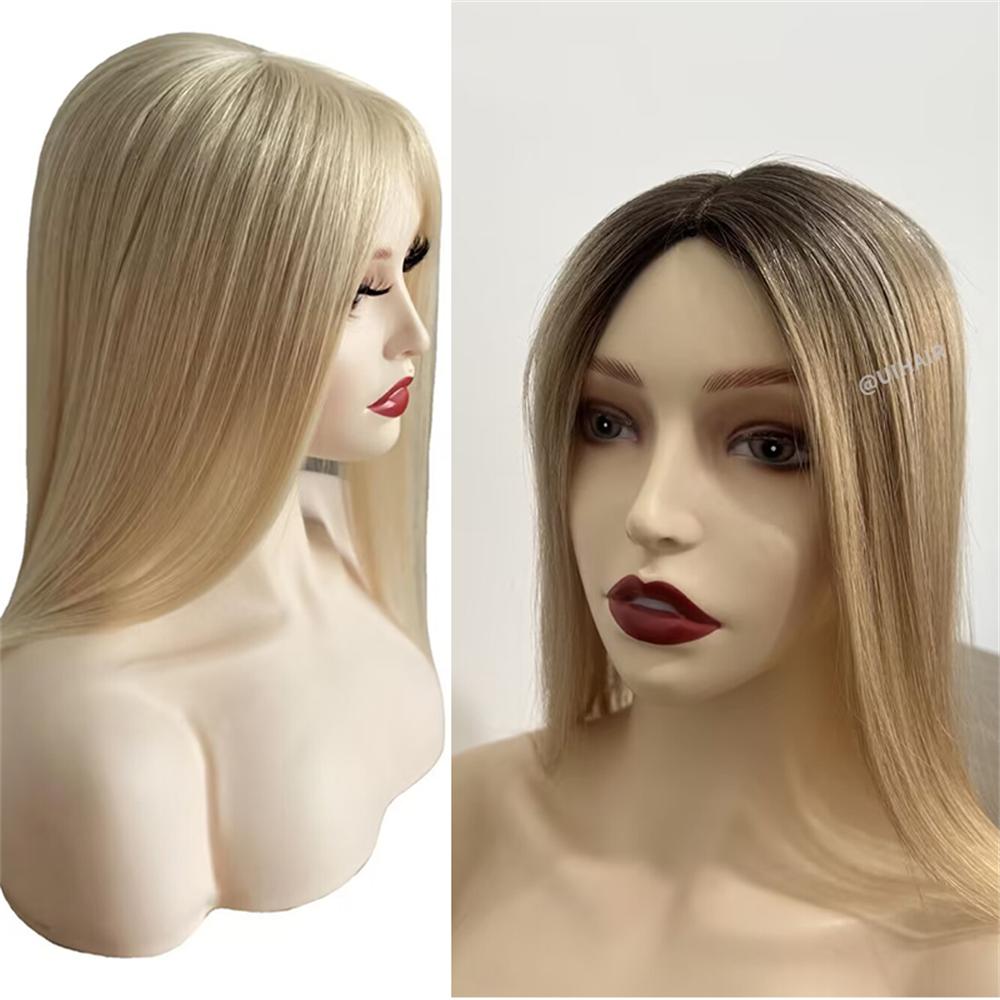 6x6 silk top fishnet topper human hair top view