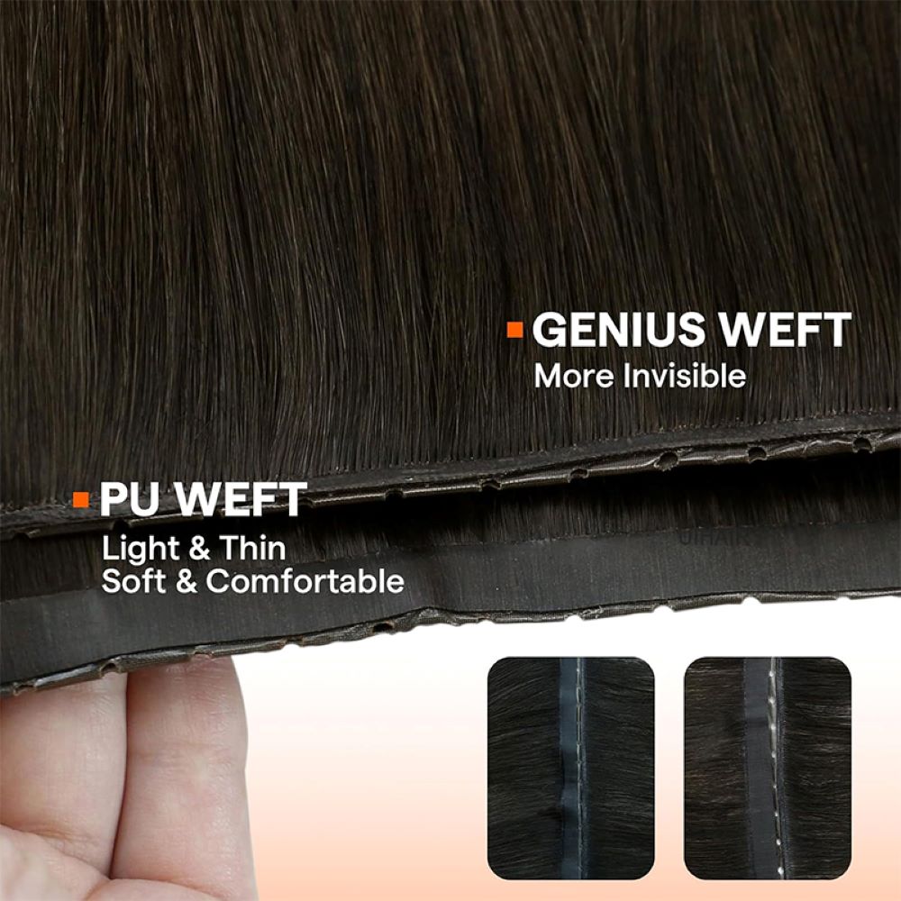 Complimentary premium dark brown silicone lined micro beads for seamless no sew track install