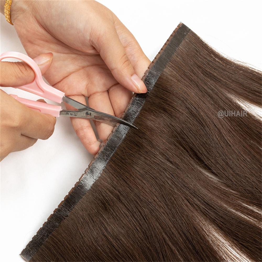 Virgin Human Hair Twin Tabs Butterfly Invisible Weft Extensions – Brown Luxe Collection Seamless