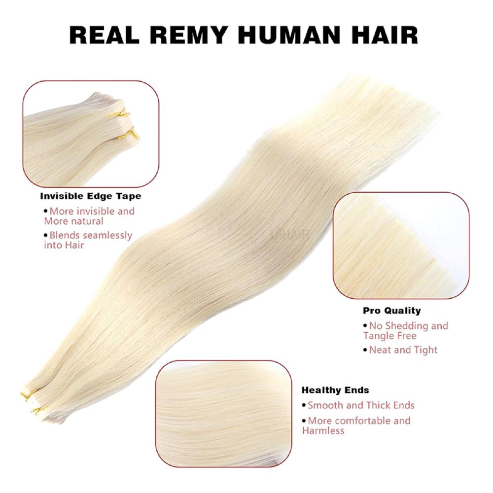 Ultra Injection Invisible Tape In Hair Extensions - Seamless Skin Weft Human Hair - Light Series