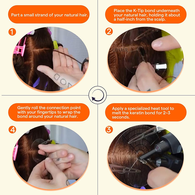Heat-resistant keratin tips for versatile hair styling