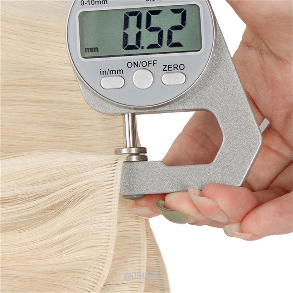 Virgin Human Hair Hand-Tied Invisible Genius Weft Extensions – Light Luxe Collection Seamless