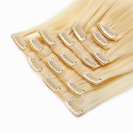 Lightweight clip-in hair extensions for fine hair natural volume
