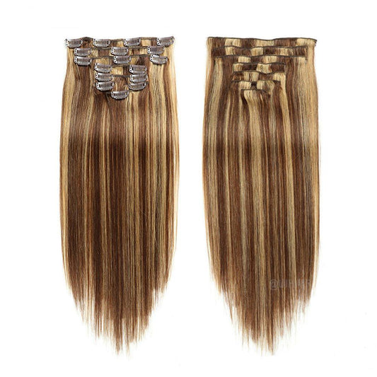 120g virgin human hair clip-in extensions volume display