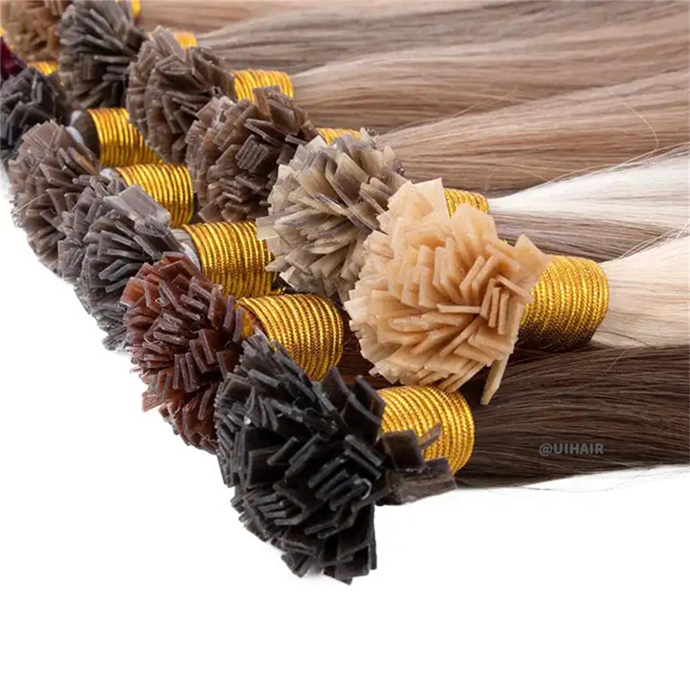 Virgin Human Keratin Flat-Tip Hair Extensions – Brown Luxe Collection
