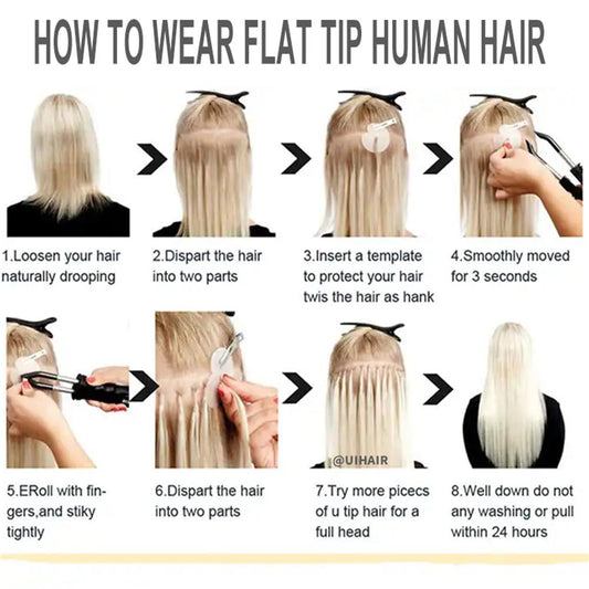 Virgin Human Keratin Flat-Tip Hair Extensions – Brown Luxe Collection