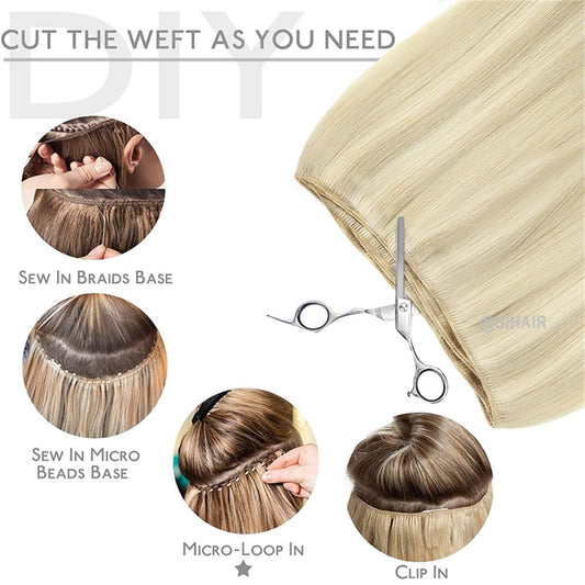 Virgin Human Hair Hand-Tied Invisible Genius Weft Extensions – Mixed Collection Seamless
