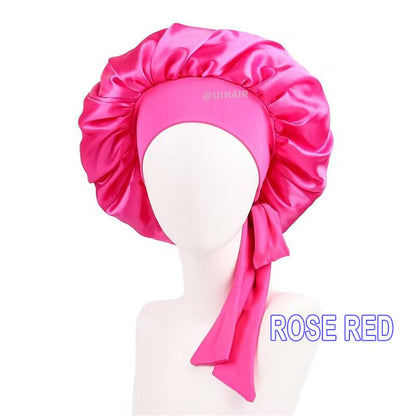 Streamer Satin Nightcap Round Hat With Wide Brim