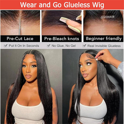 5X5 HD Lace Closure Go Glueless Virgin Human  Hair