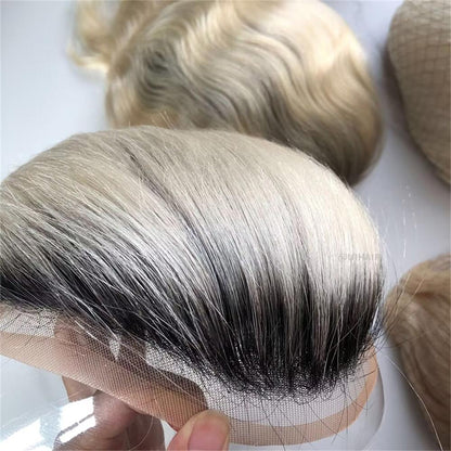 Men Mono Lace Topper Hair 1BT60