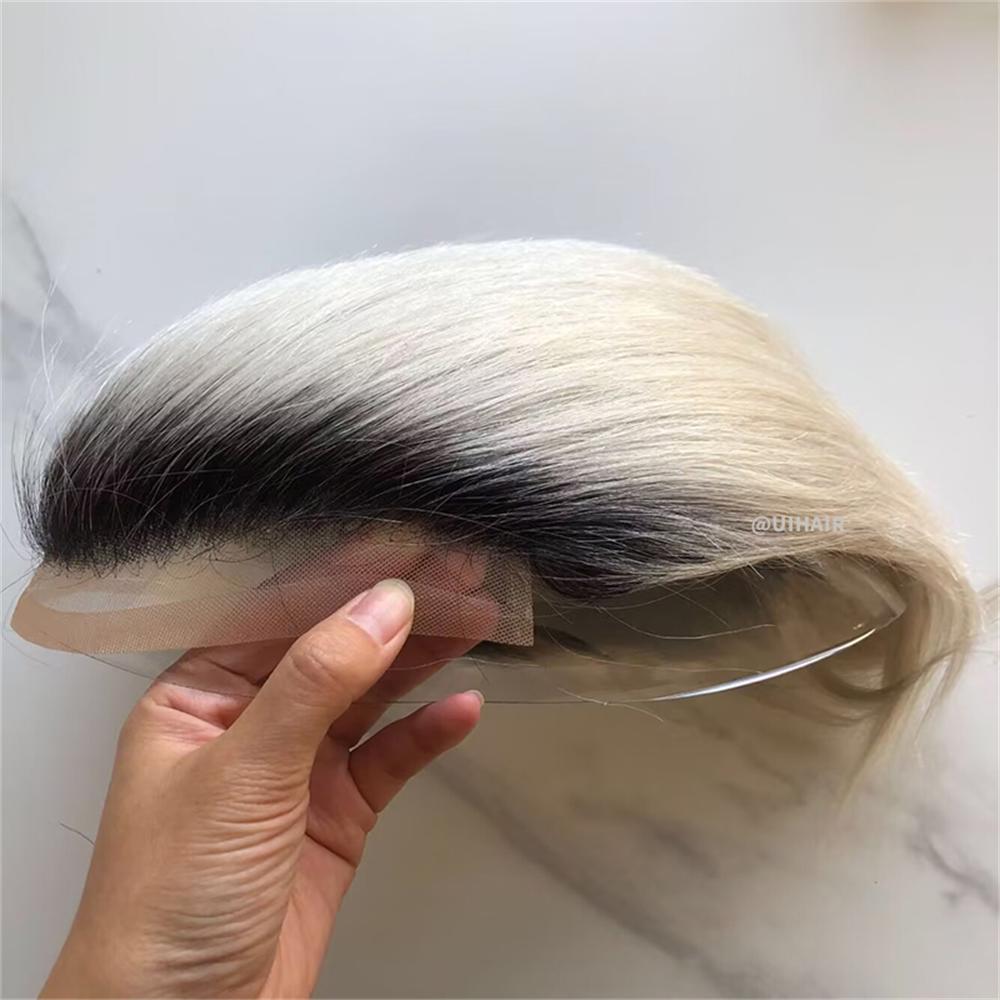 Men Mono Lace Topper Hair 1BT60