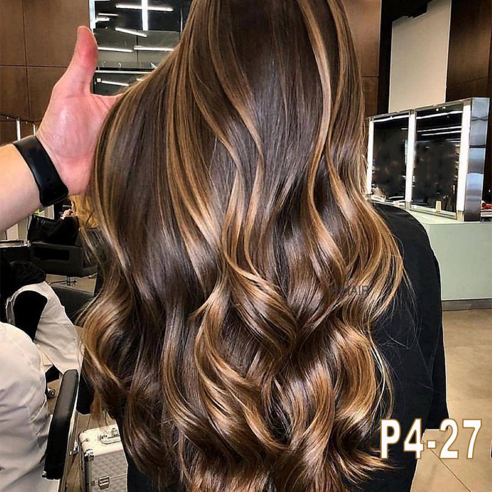 Seamless PU Clip in Human Hair Extensions | 7-Piece Invisible Set - Piano color series
