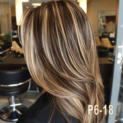 Seamless PU Clip in Human Hair Extensions | 7-Piece Invisible Set - Piano color series