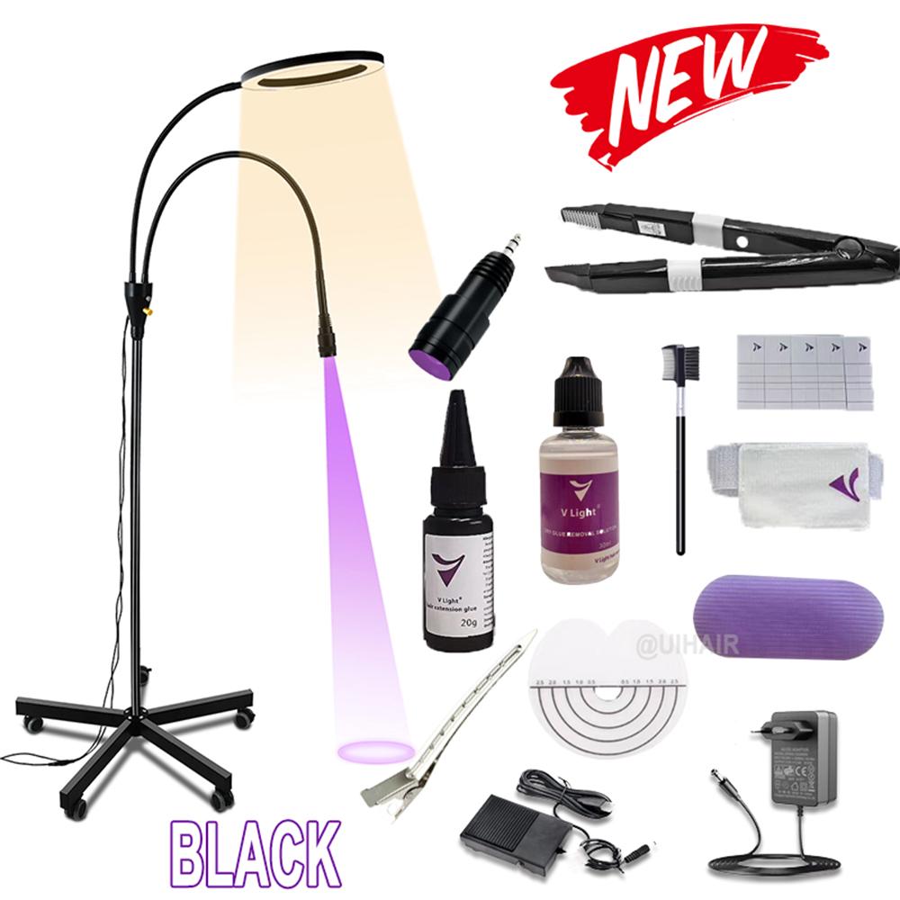 2 IN 1 LED V-light Adjustable Aperture Pulley Floor Lamp System For Hair Salon