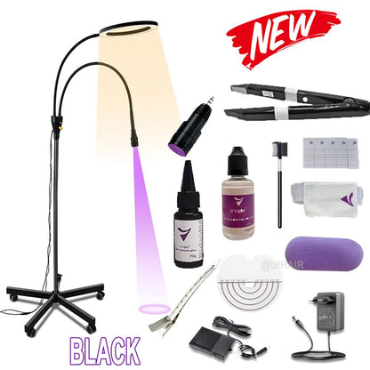 2 IN 1 LED V-light Adjustable Aperture Pulley Floor Lamp System For Hair Salon