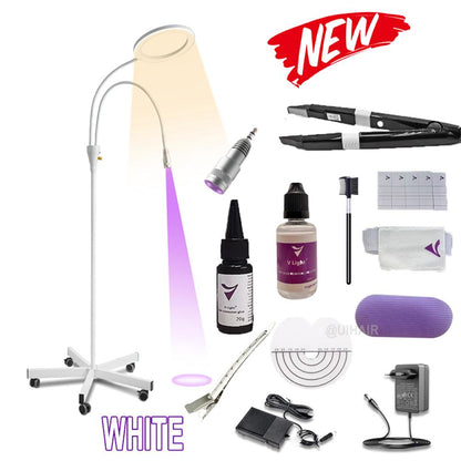 2 IN 1 LED V-light Adjustable Aperture Pulley Floor Lamp System For Hair Salon