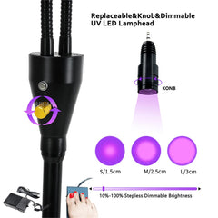 2 IN 1 LED V-light Adjustable Aperture Pulley Floor Lamp System For Hair Salon