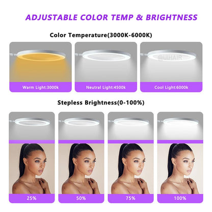 2 IN 1 LED V-light Adjustable Aperture Pulley Floor Lamp System For Hair Salon