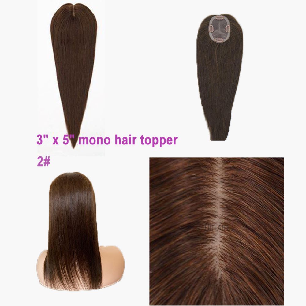mono base scalp detail realistic parting