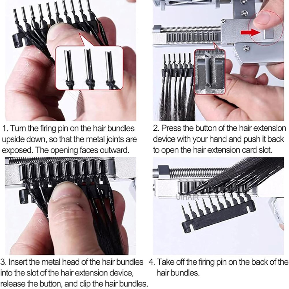 Professional 6D-1 hair extension machine loading 10 strands micro joints