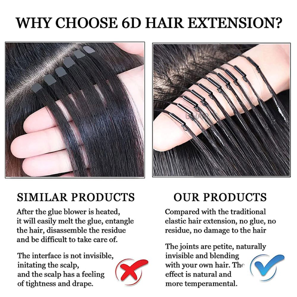 Inserting 6D-1 human hair bundle metal heads into 10 strand extension tool