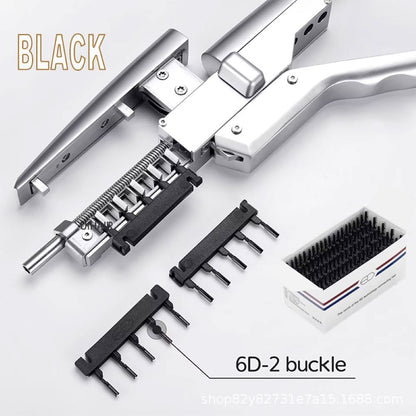 6D-2 hair extension 5-strand clamp securing natural hair seamless bond