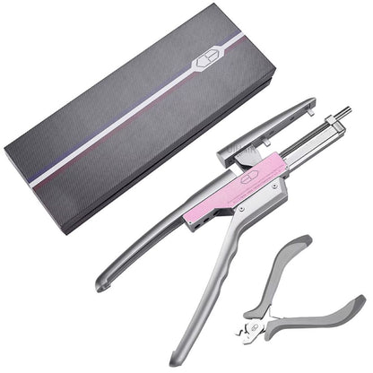 6D-2 seamless hair extension machine kit with removal pliers and luxury storage box