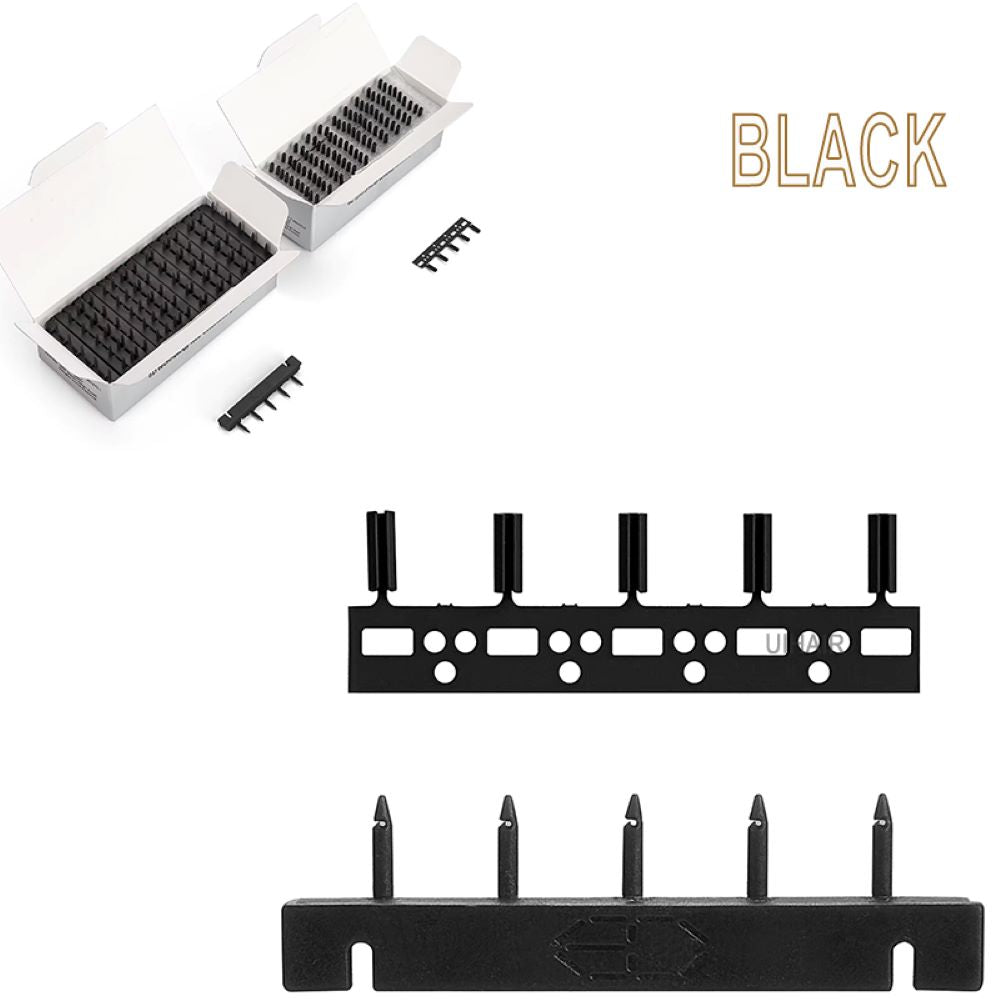 Black 6D-3 Hair Extension Buckles 40 Pcs Box for Dark Natural Hair
