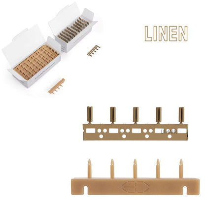 Linen Blonde 6D-3 Hair Extension Buckles Micro Connectors for Light Hair