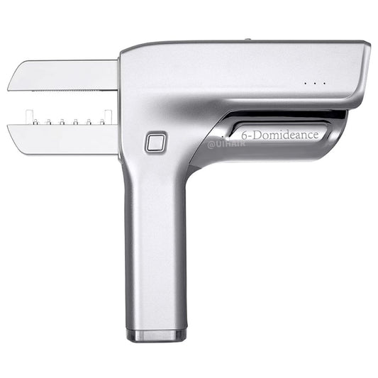 Salon-grade hair extension bonding tool close-up