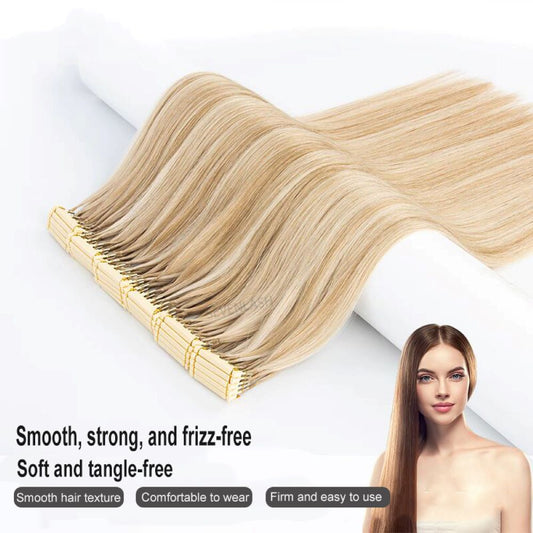 6D Hair Extensions Naturally Straight Human Hair Can Perm and Dye Hair No-Trace Hair Extensions – Mixed Luxe Collection Seamless