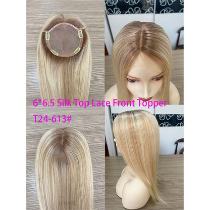 Blonde-613-Silk-Top-Lace-Front-Human-Hair-Topper