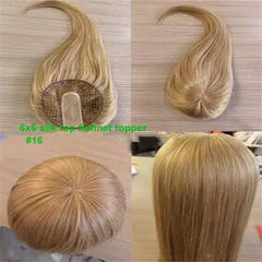 6x6 Silk Top Fishnet Topper Human Hair