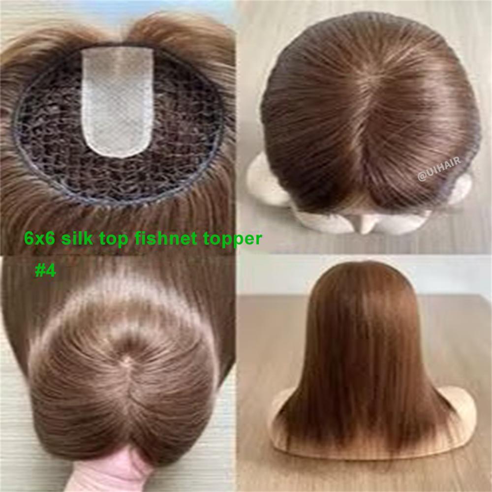 6x6 Silk Top Fishnet Topper Human Hair