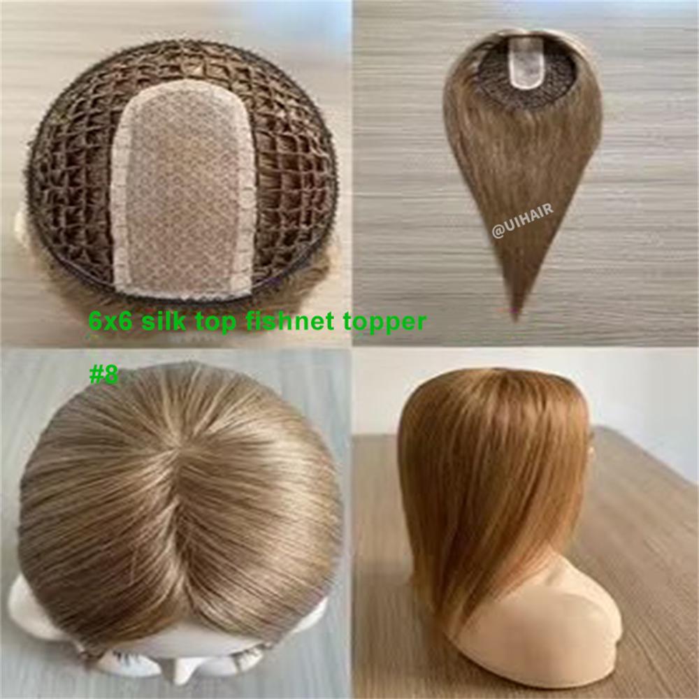 6x6 Silk Top Fishnet Topper Human Hair