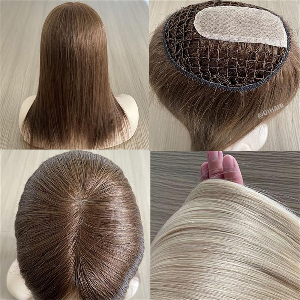 6x6 Silk Top Fishnet Topper Human Hair