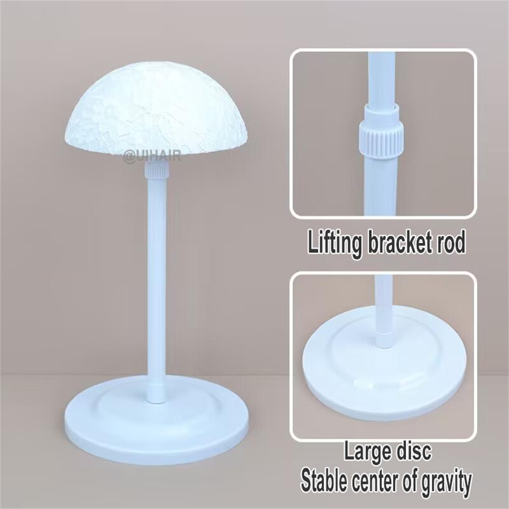 Adjustable Height Wig Holder Stands Non-Slip Portable Wig Head