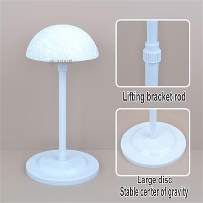 Adjustable Height Wig Holder Stands Non-Slip Portable Wig Head