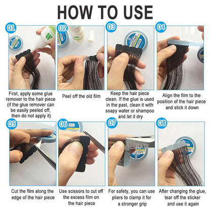 Blue Glue Seamless Hair Extension Double-Sided Tape