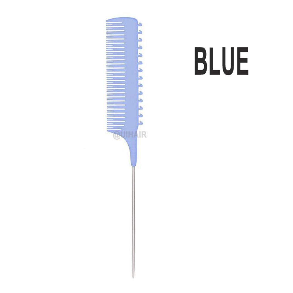 Double-Sided Hair Highlight Comb With Hook And Pointed Tail