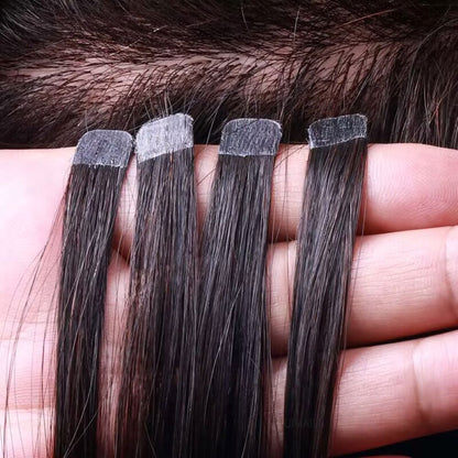 UIHAIR premium brown hair extensions packaging and product view