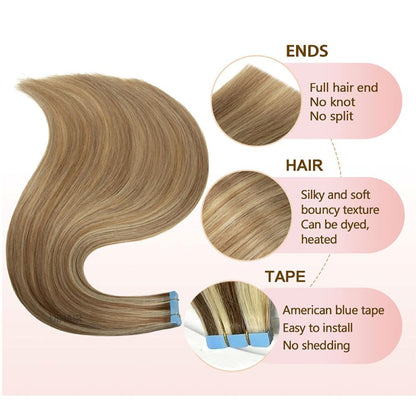 Model-with-Mixed-Color-Tape-In-Extensions-Beach-Waves