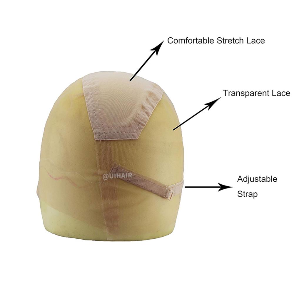 Full Lace Wig Cap Wig Base with Adjustable Strap Hairnet Cap for Making Wig Caps