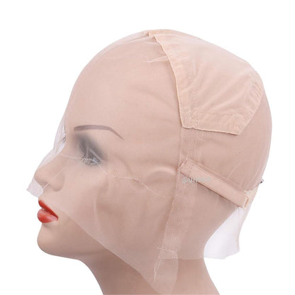 Full Lace Wig Cap Wig Base with Adjustable Strap Hairnet Cap for Making Wig Caps