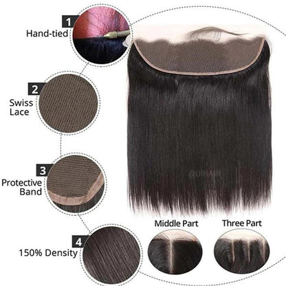HD Lace 13X6 Closure Front Human Hair