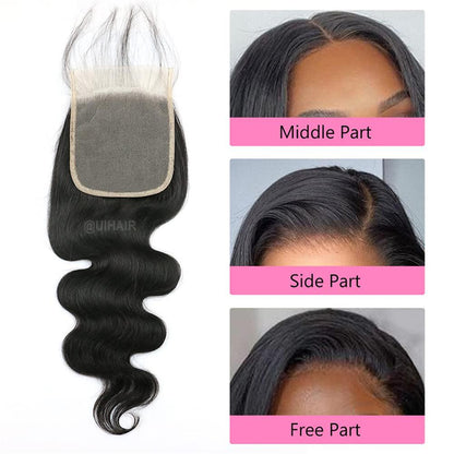 HD Swiss Lace Closure Human Hair Body Wave
