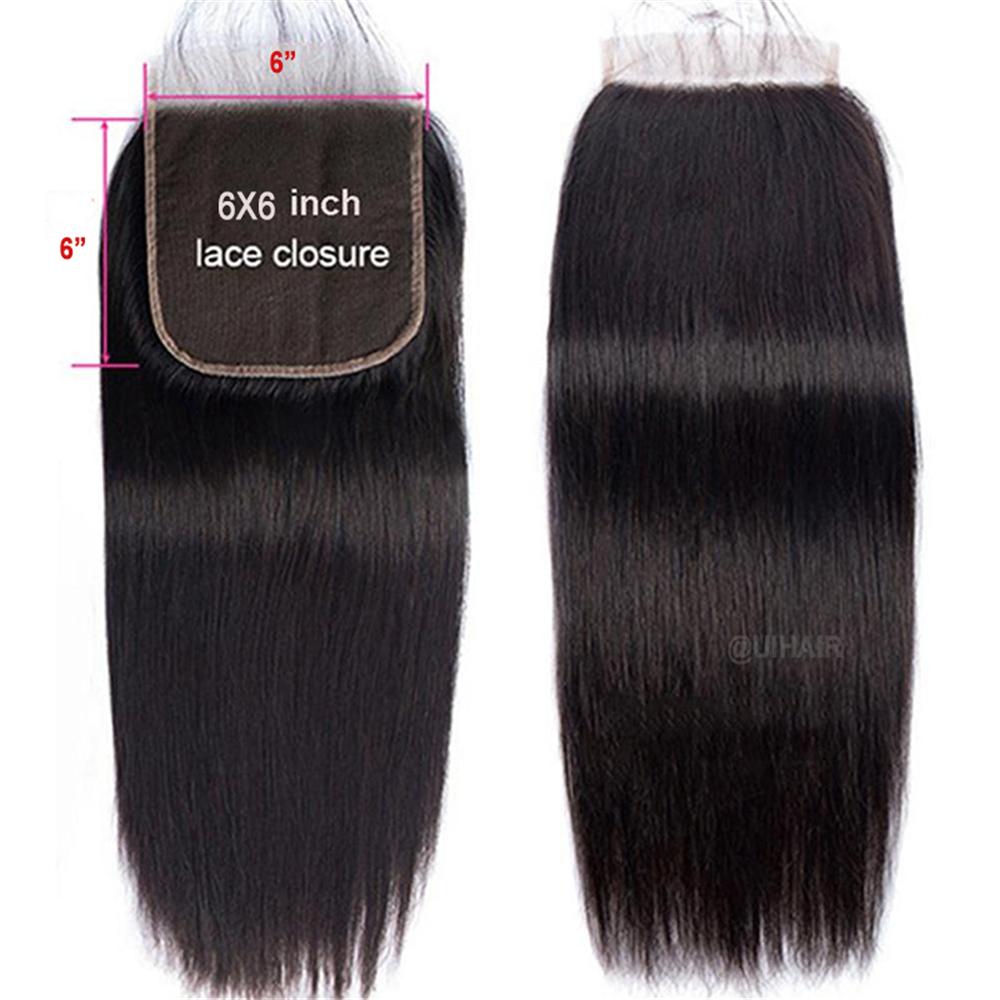 HD Swiss Lace Closure Human Hair Straight