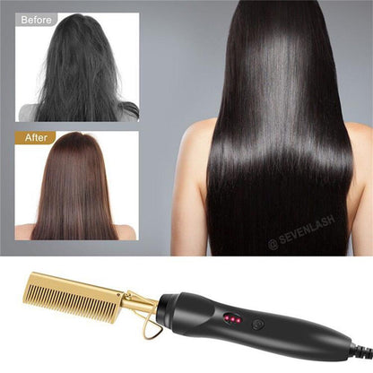 Hot Comb Quick Heated Hair Straightener