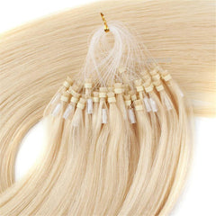 Virgin Human Hair Micro Loop Ring Link Hair Extension Light Color